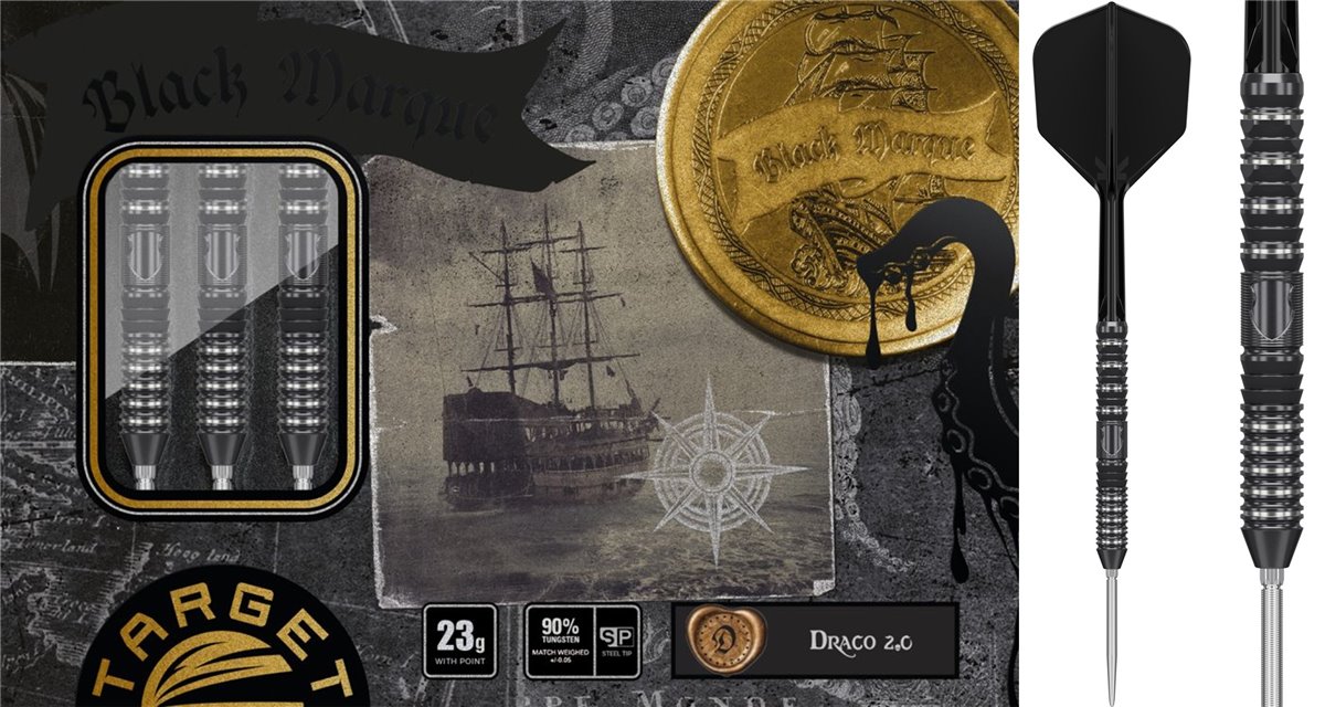 Target Black Marque Draco G2 90% Swiss Points Steeldarts 21,5/23 Gramm Steeldarts