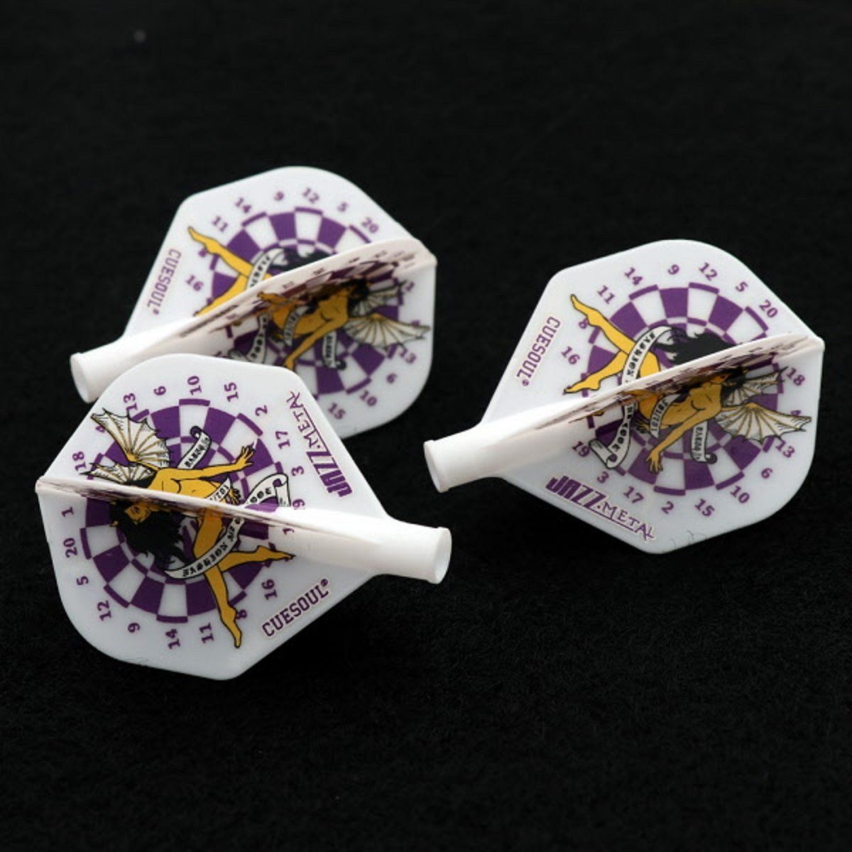 Cuesoul TERO AK4 Dart Flght Fairy on Dartboard White Standard Flights