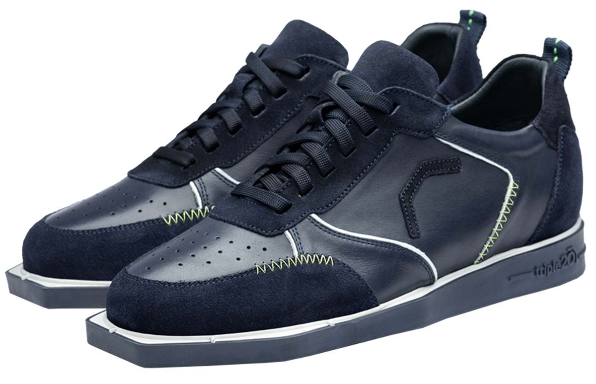 Triple20 Dartschuhe Leder Blau Weiß Dartschuh