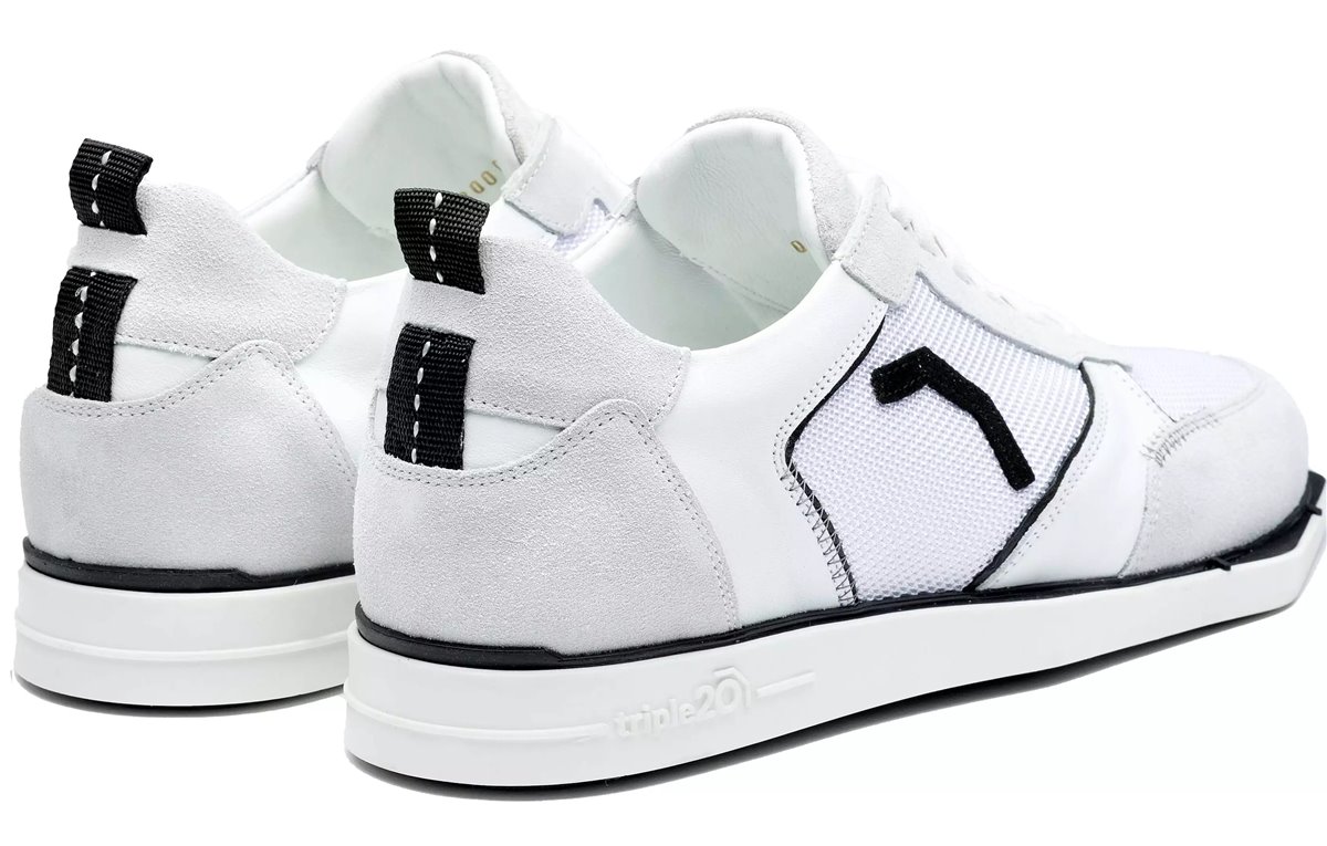 Triple20 Dartschuhe Textil Leder Weiß Schwarz Dartschuh