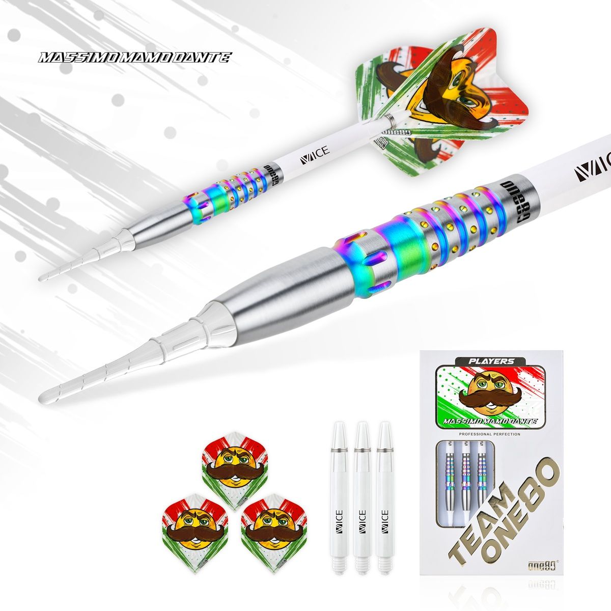 ONE80 Mamo Massimo V2 90% Softdarts 19 Gramm Softdarts