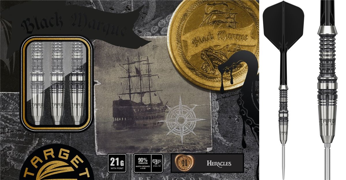 Target Black Marque Heracles 90% Swiss Points Steeldarts 21/23 Gramm Steeldarts
