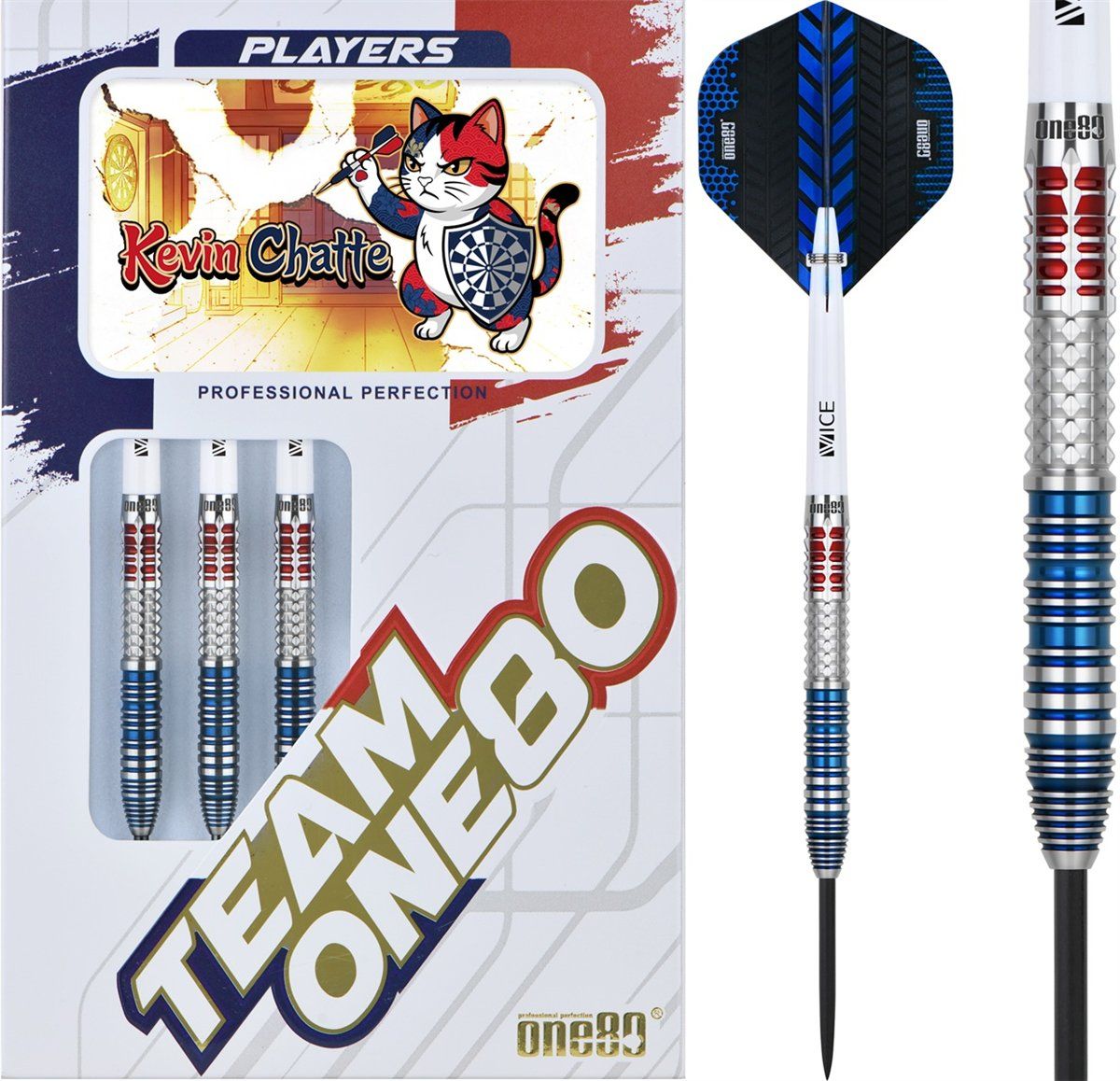 ONE80 Kevin Chatte 90% Steeldarts 22 Gramm Steeldarts