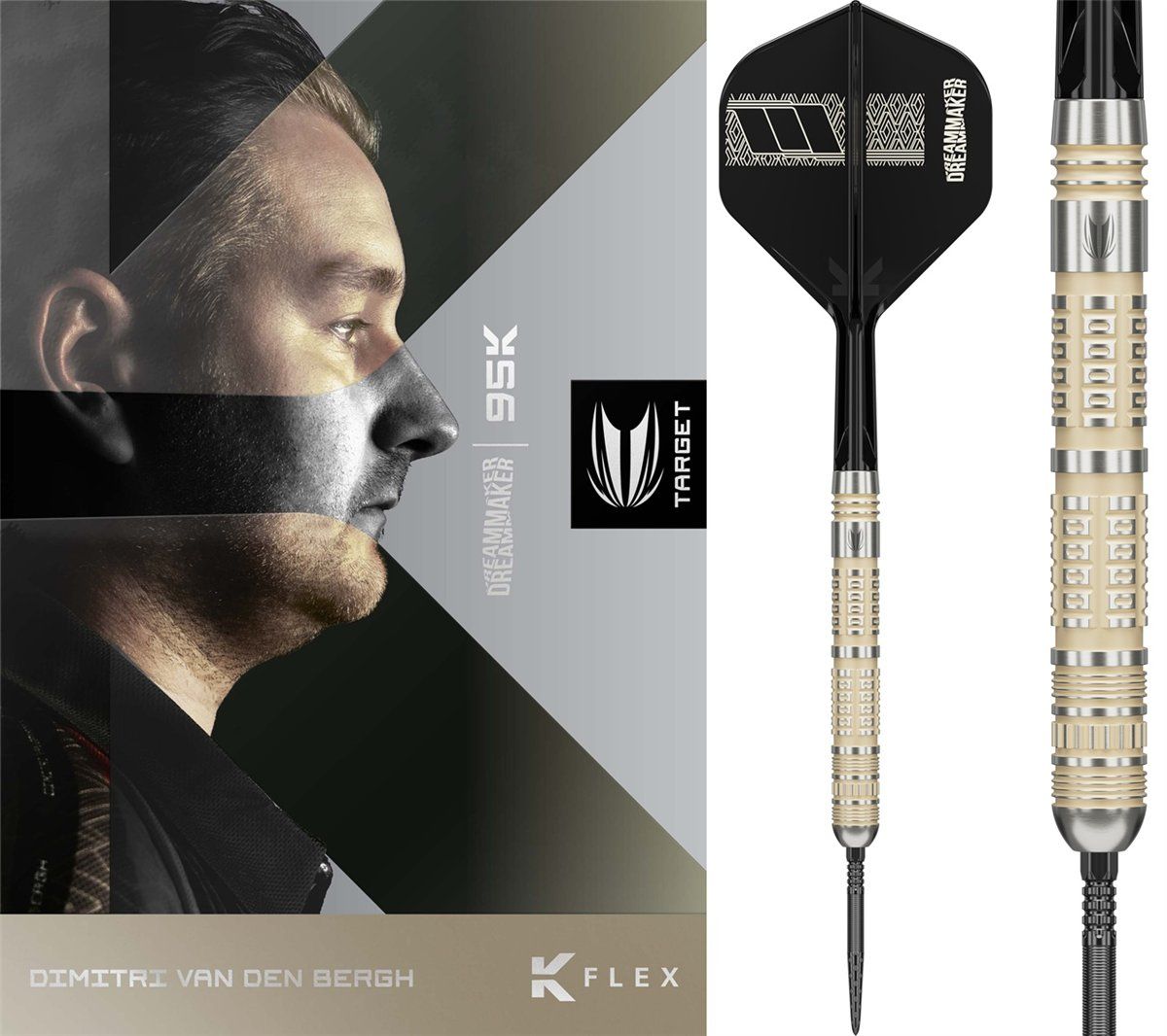 Target Dimitri van den Bergh 95K Swiss Point 95% Steeldarts 22/23/24 Gram Steeldarts