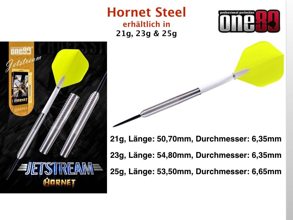 1 Satz Hornet Jetstream Steeldarts ONE80 Steeldarts
