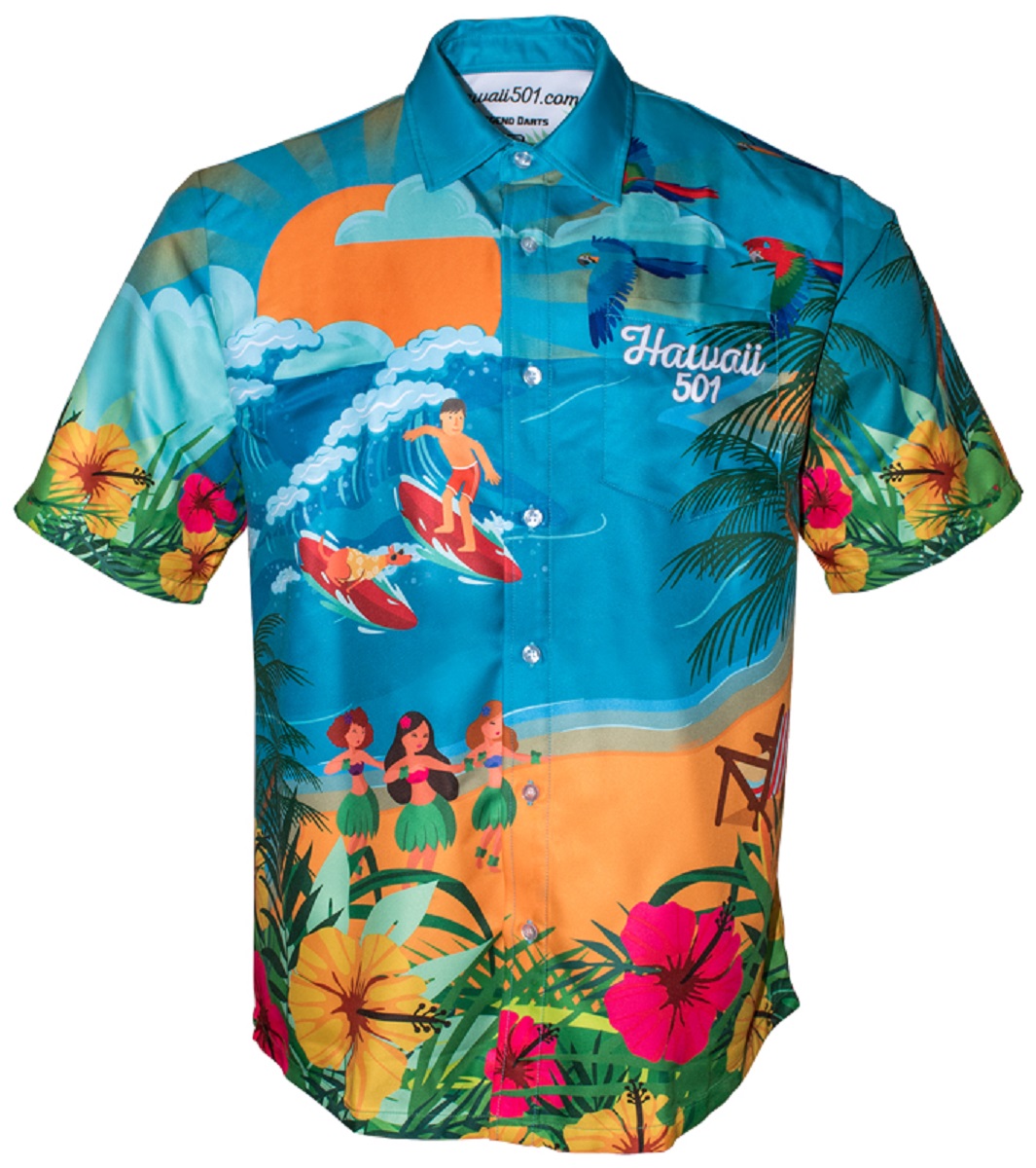Wayne Mardle Dart Shirt Hawaii 501 S5XL Dartshirt DA118XXLM