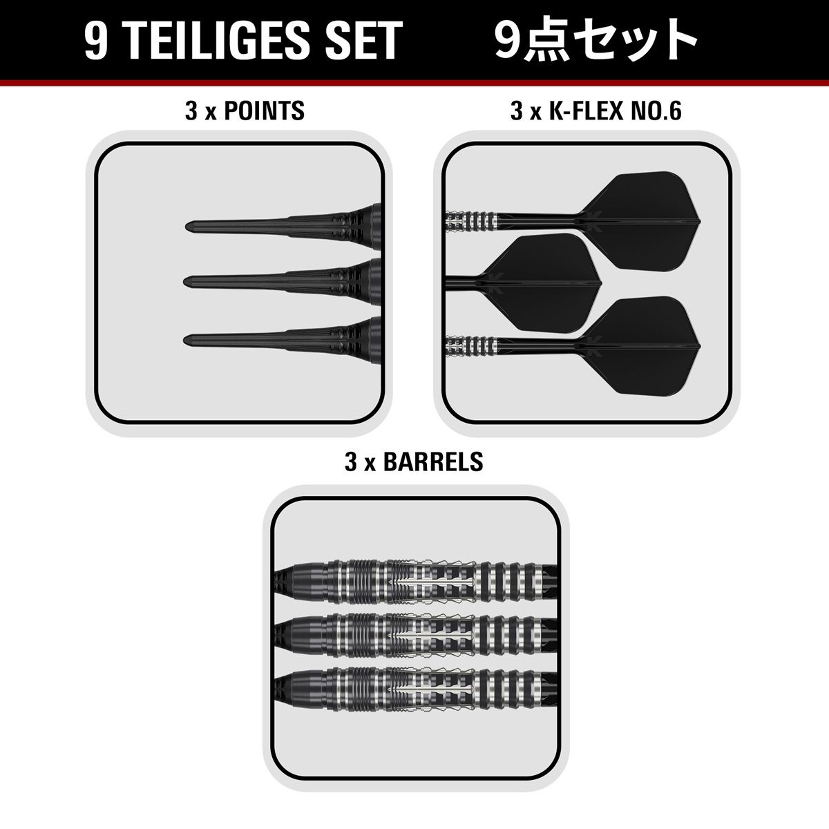 Target Black Marque Blaze 90% 2BA Softdarts 18 Gramm Softdarts