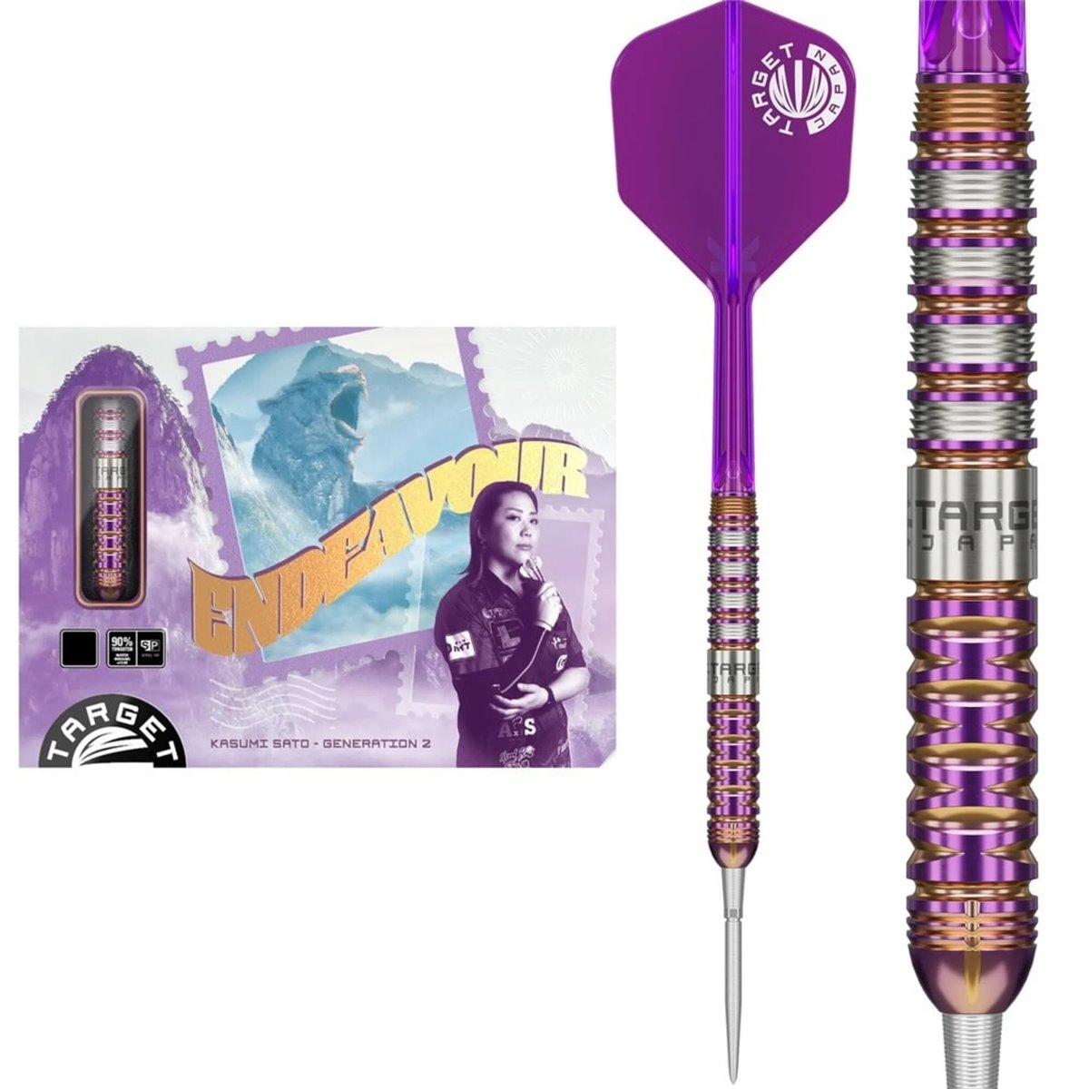 Target Endeavour KASUMI SATO G2 Swiss Point 90% Steeldarts 22/24 Gramm Steeldarts