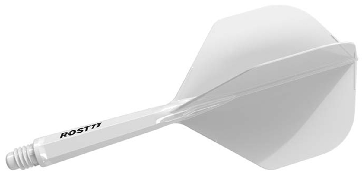 Cuesoul Dart Flight/Shaft ROST 77 Weiß Shape Flights