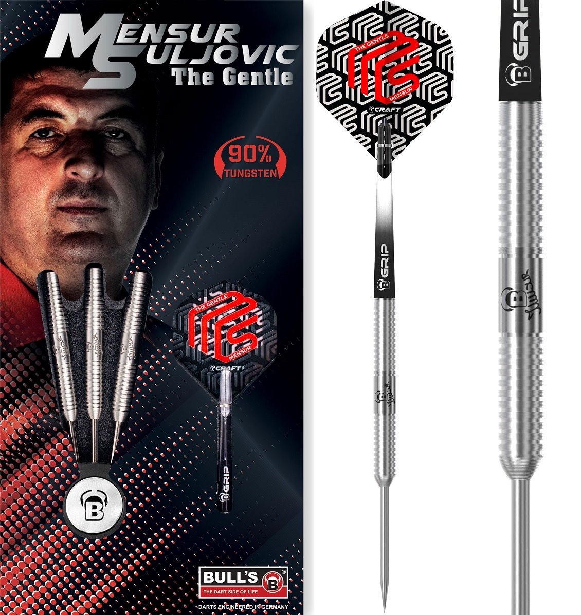 BULL'S Champions Mensur Suljovic Original Steel Dart 21/23/25 Gram  Steeldarts