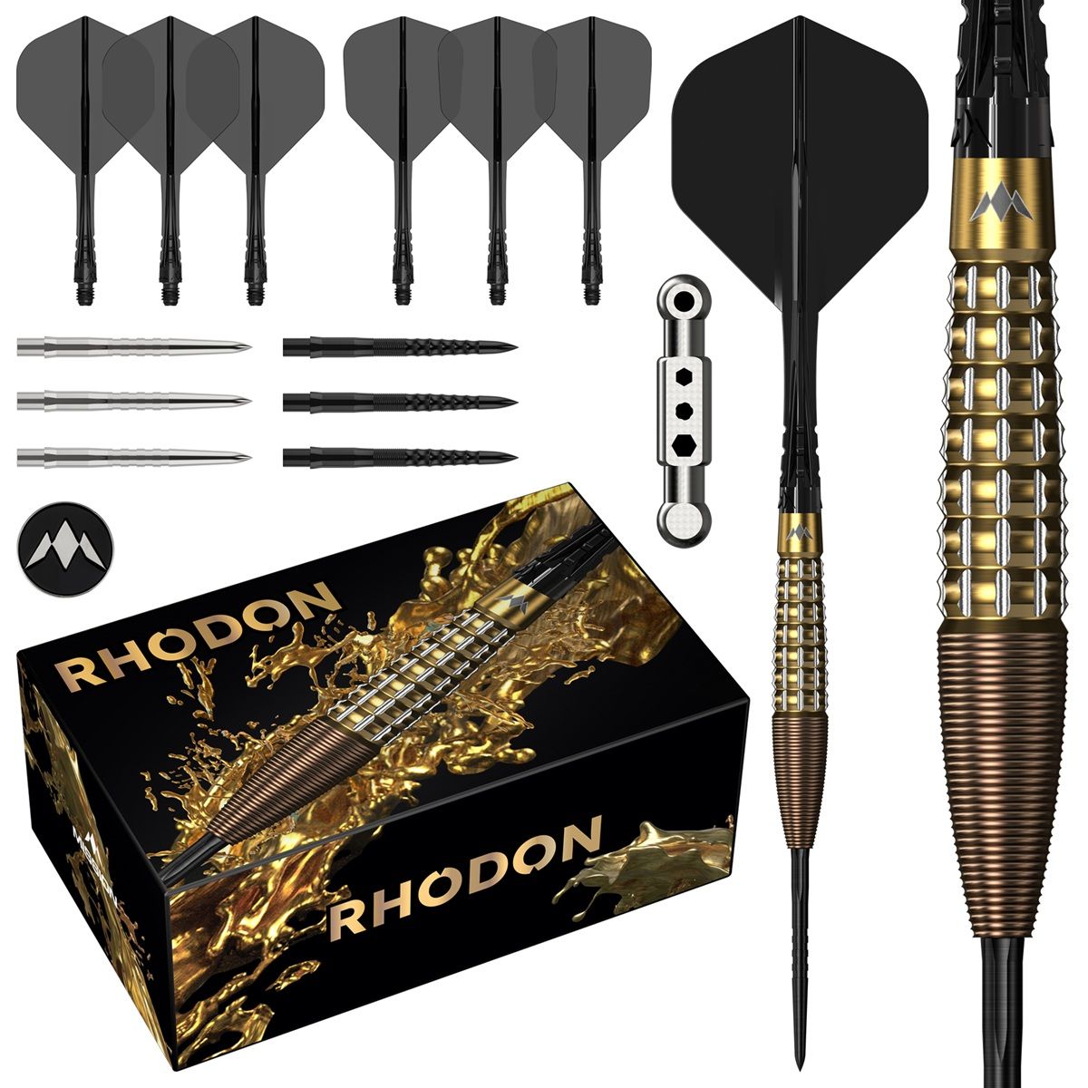 Mission Rhodon Bronze & Gold PVD 95% Steeldarts 25 Gramm Steeldarts