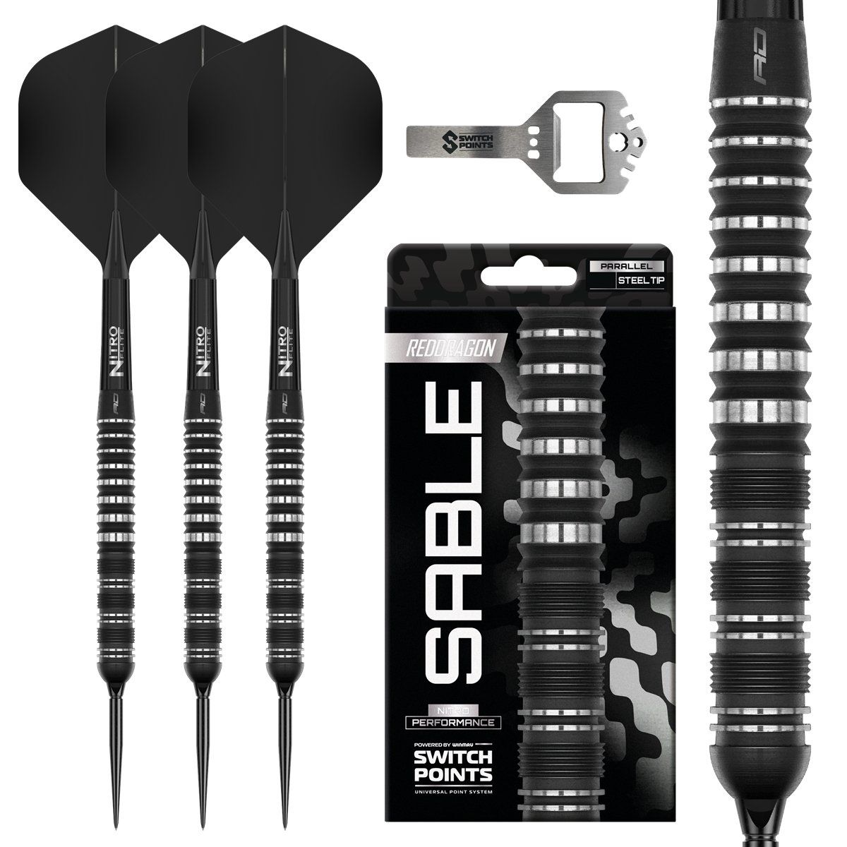 Reddragon Sable Parallel Switch Point 90% Steeldarts 21/22/23/24 Gramm Steeldarts