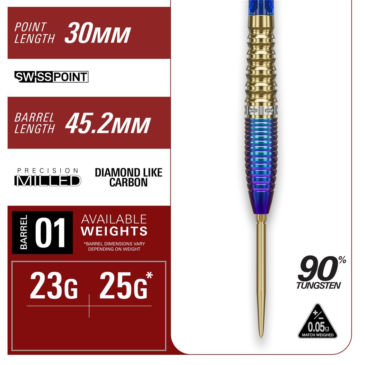 ダーツ TARGET ZENITH G2 23g SWISS POINT Target Zenith G2 Tung Suk Swiss Point Steeldarts 23/25 Gram