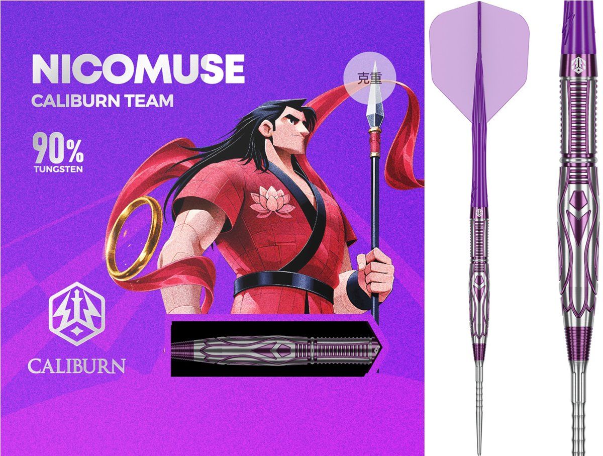 Caliburn Player Darts Awakening Nicomuse 90% Steeldarts 22/24 Gramm Steeldarts