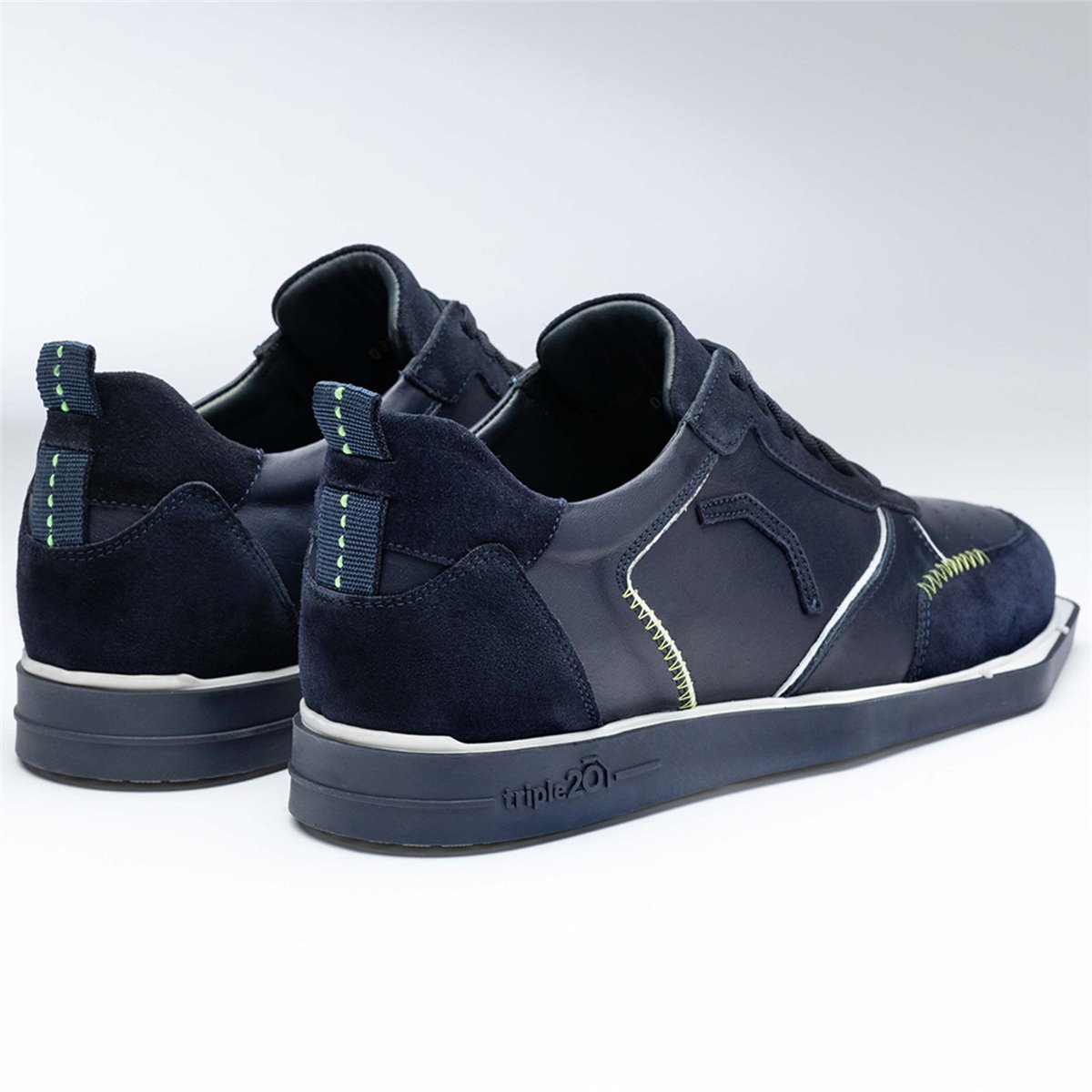Triple20 Dartschuhe Leder Blau Weiß Dartschuh
