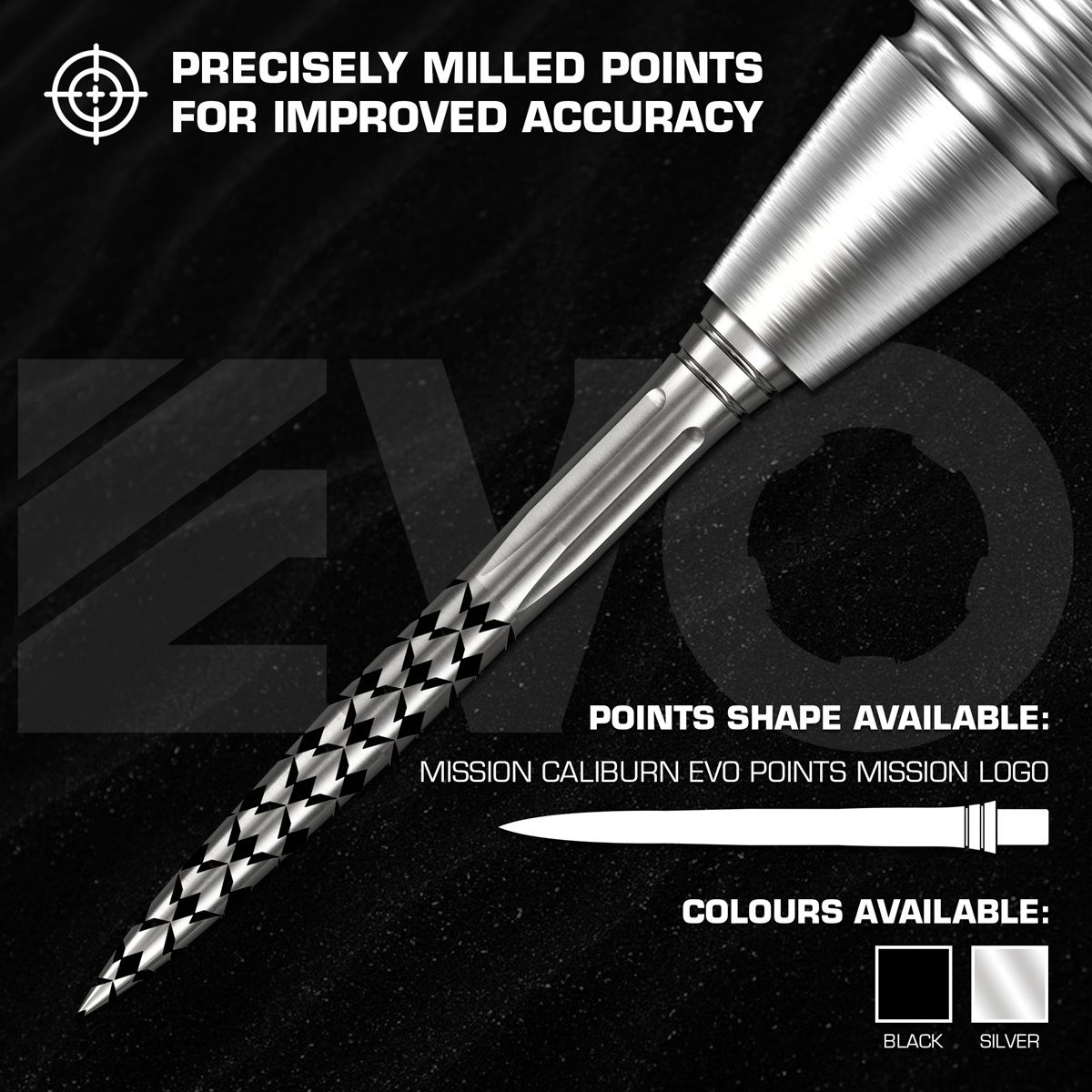 Mission EVO Point Mission Logo Silber/Schwarz 26/32/38 mm EVO-System ...