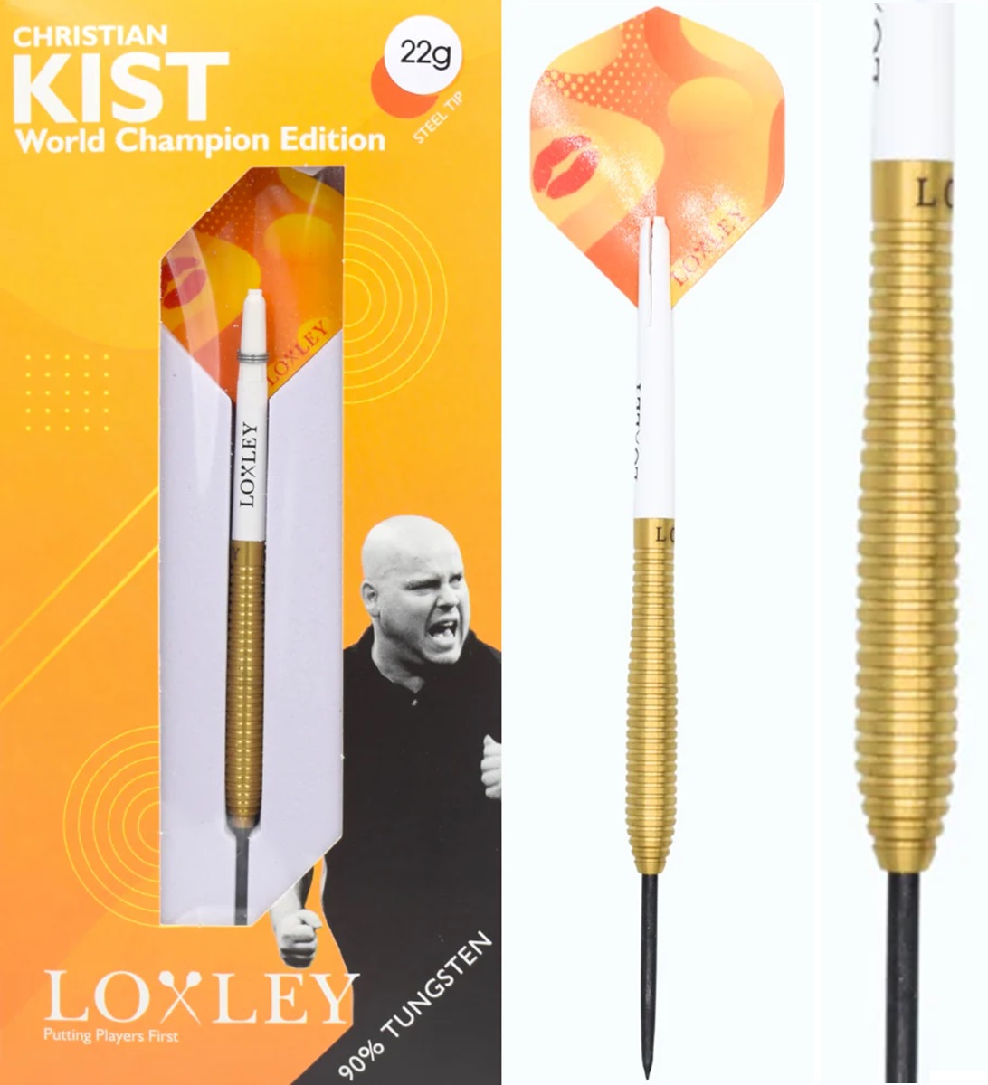 Loxley Christian Kist WC Edition 90% Steeldarts 22/24 Gramm Steeldarts