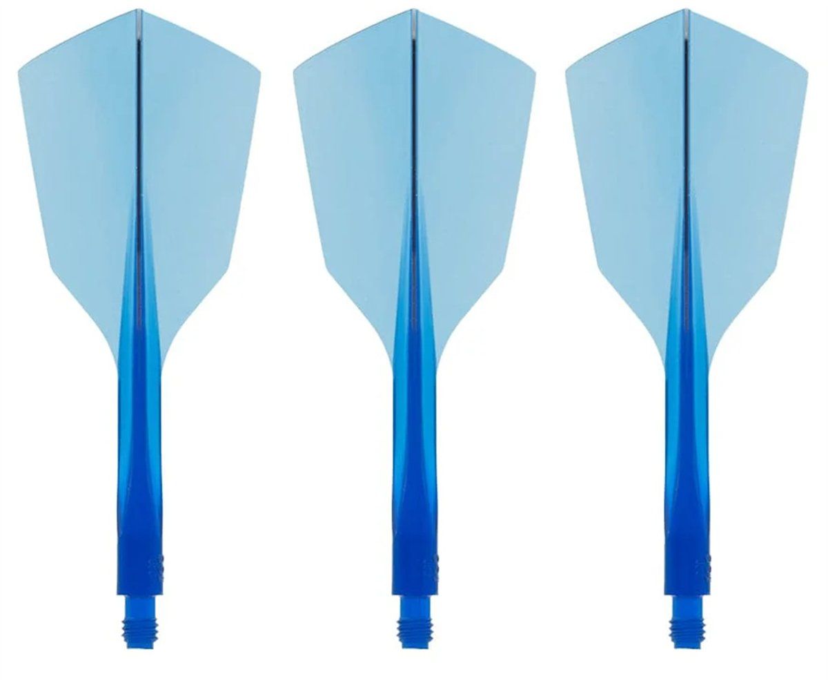 Condor Dart Flights Shafts AXE 120 Blau Transparent Narrow Flights