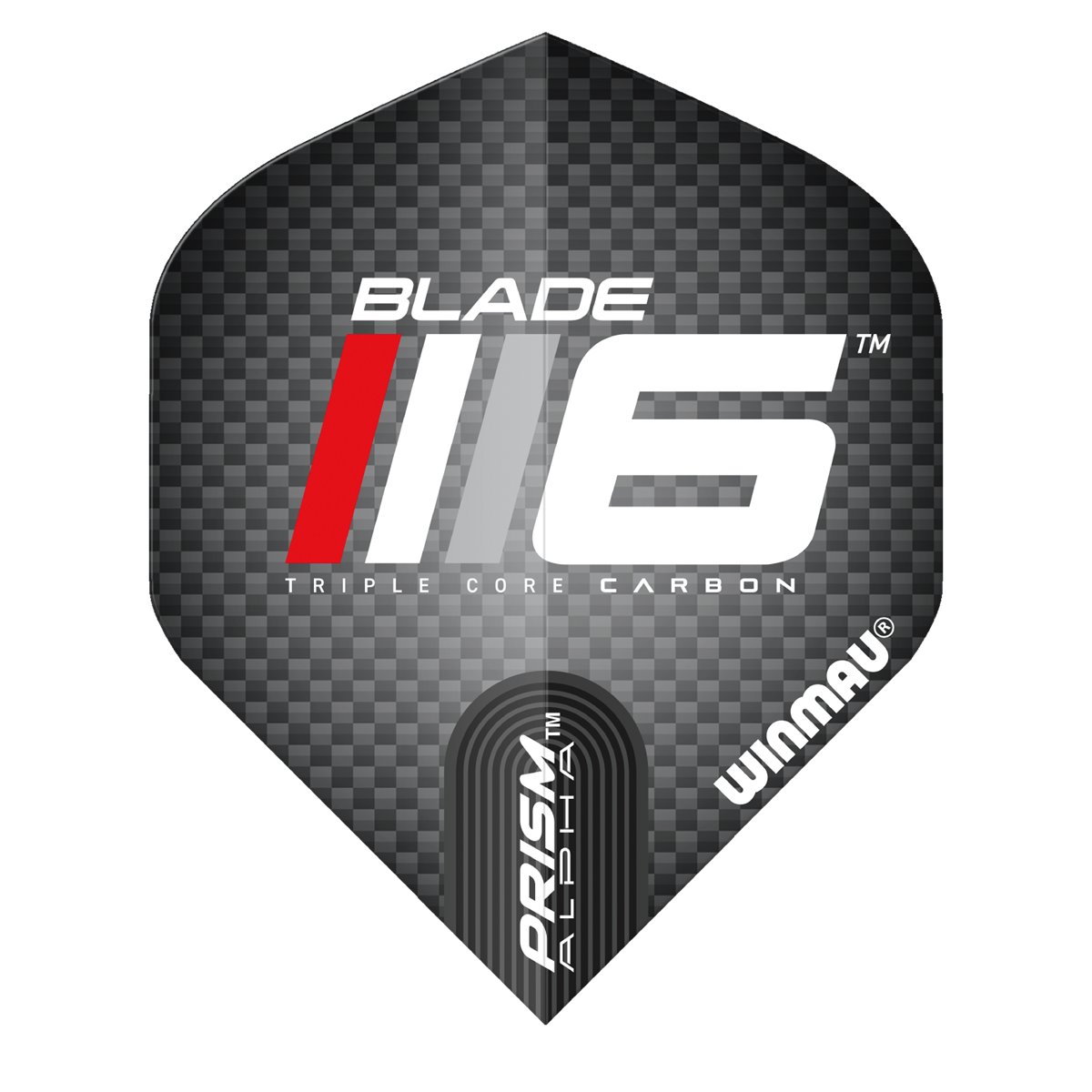 Winmau Prism Alpha Black, Yellow & Blue #6 Standard Extra Thick Flight