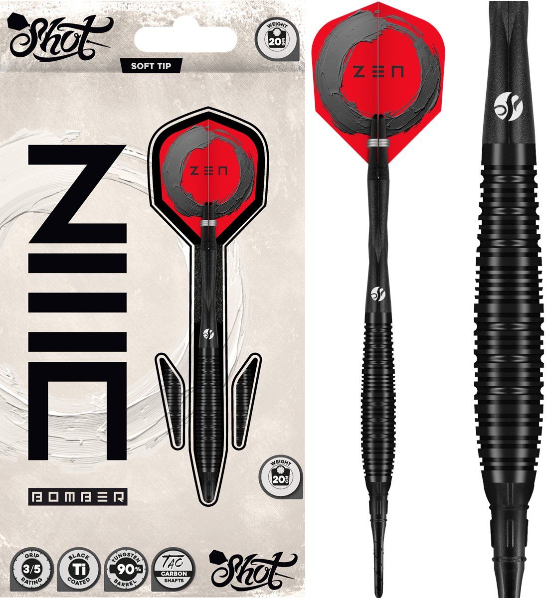 Shot! Zen Bomber 90% Tungsten Softdarts 20 Gramm Softdarts