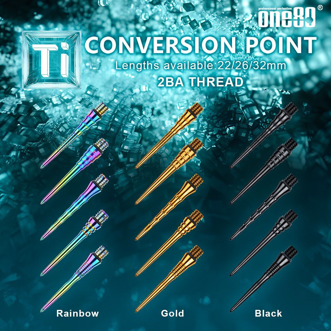 One80 Spring Tips One80 Ti Conversion Point-E-Rainbow 2BA 22/26/30 mm Schraubspitzen Tips ...