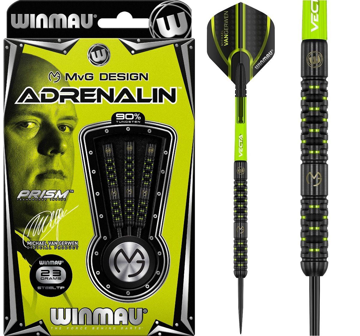 Winmau Michael van Gerwen Adrenalin Steel Darts 22/23/24 Gramm Steeldarts