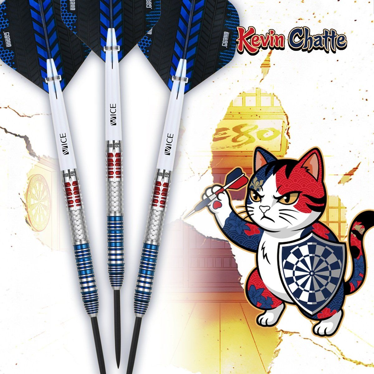 ONE80 Kevin Chatte 90% Steeldarts 22 Gramm Steeldarts