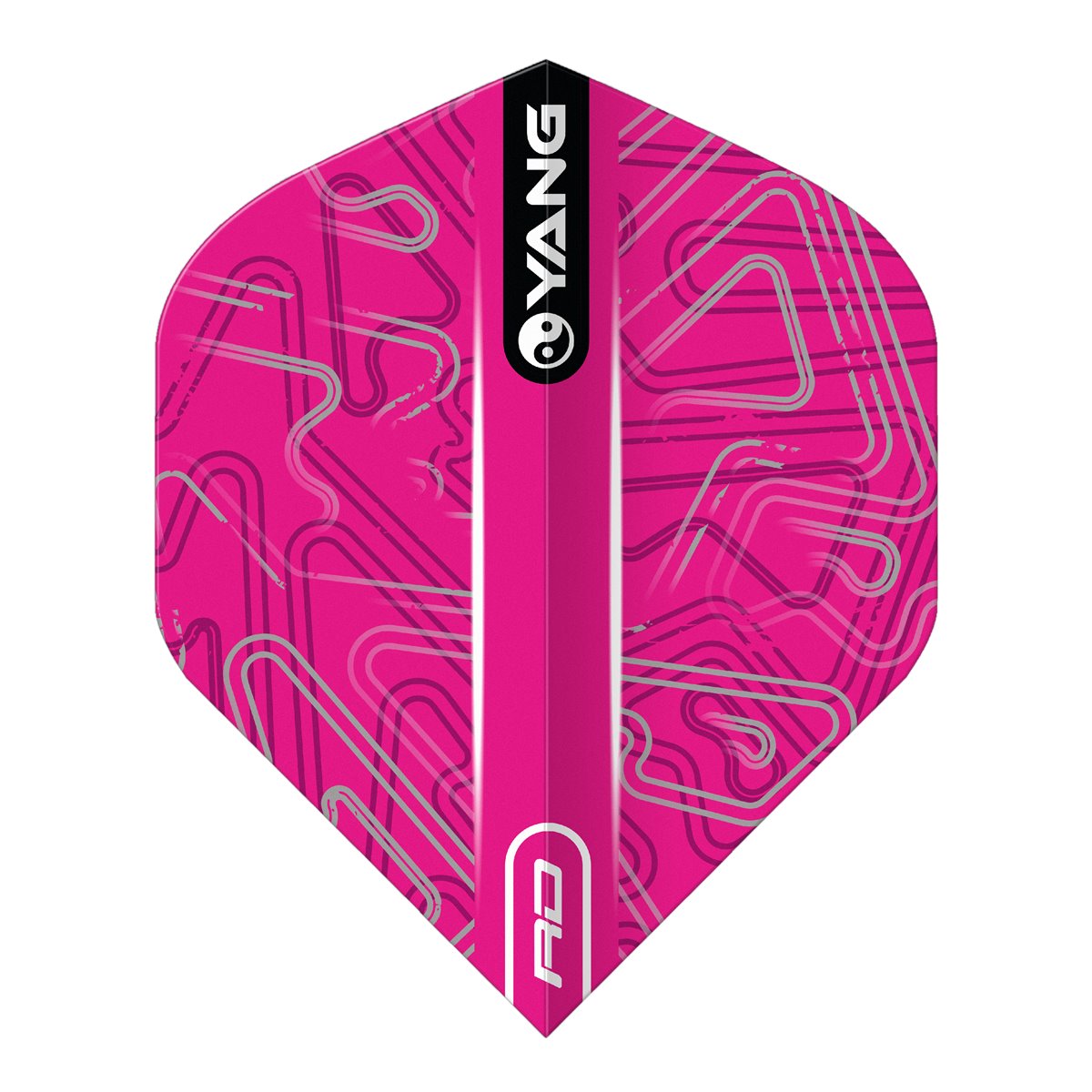 Reddragon Dartflight Yin Yang Double Sided Yin Yang Pink & Black Standard Flights