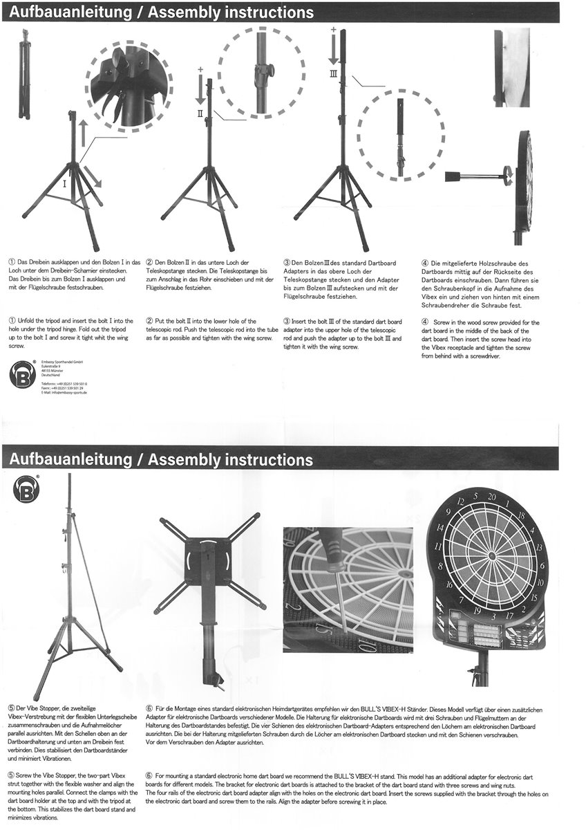 Vibex H Mobile Dartstand / Dartboardständer bei