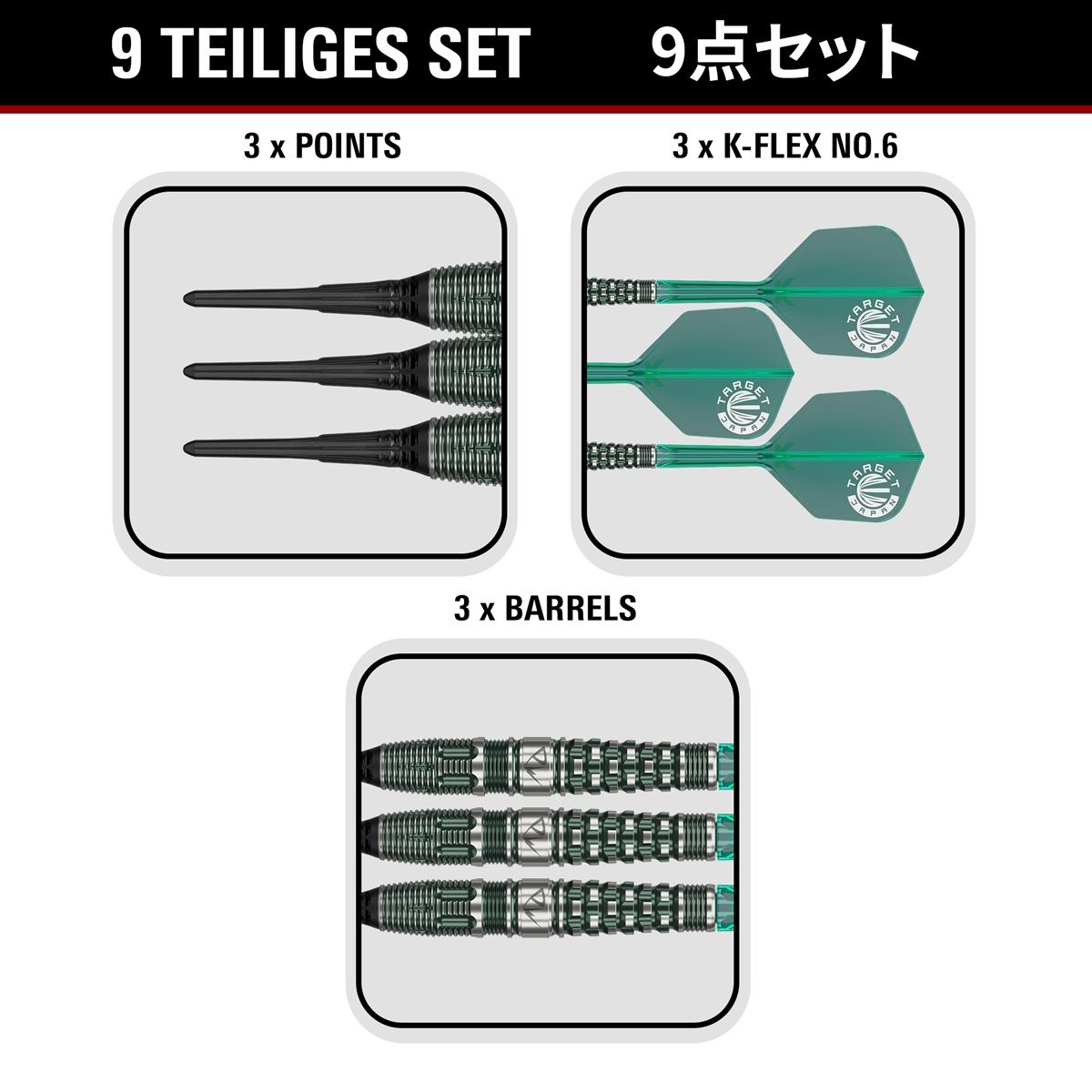 Target Japan PW G3 90% 2BA Softdarts 19 Gramm Softdarts