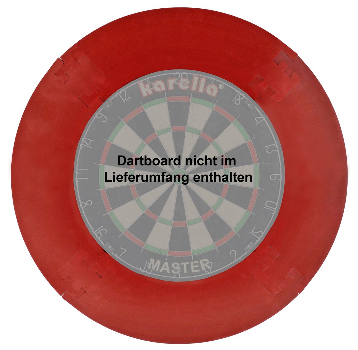 4-part dart catch ring Red Steel Dartscheibe Auffangring