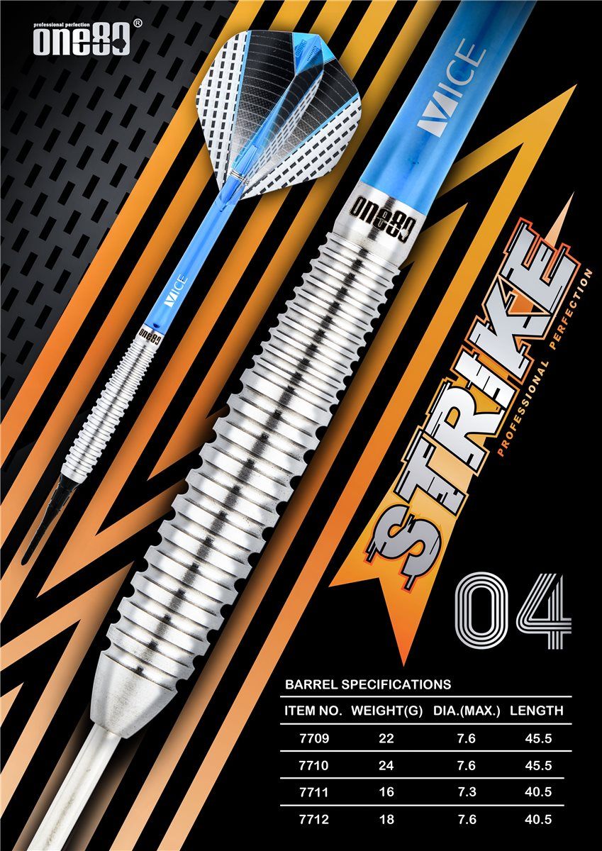 One80 Strike 4 Softdarts 16/18 Gramm Softdarts