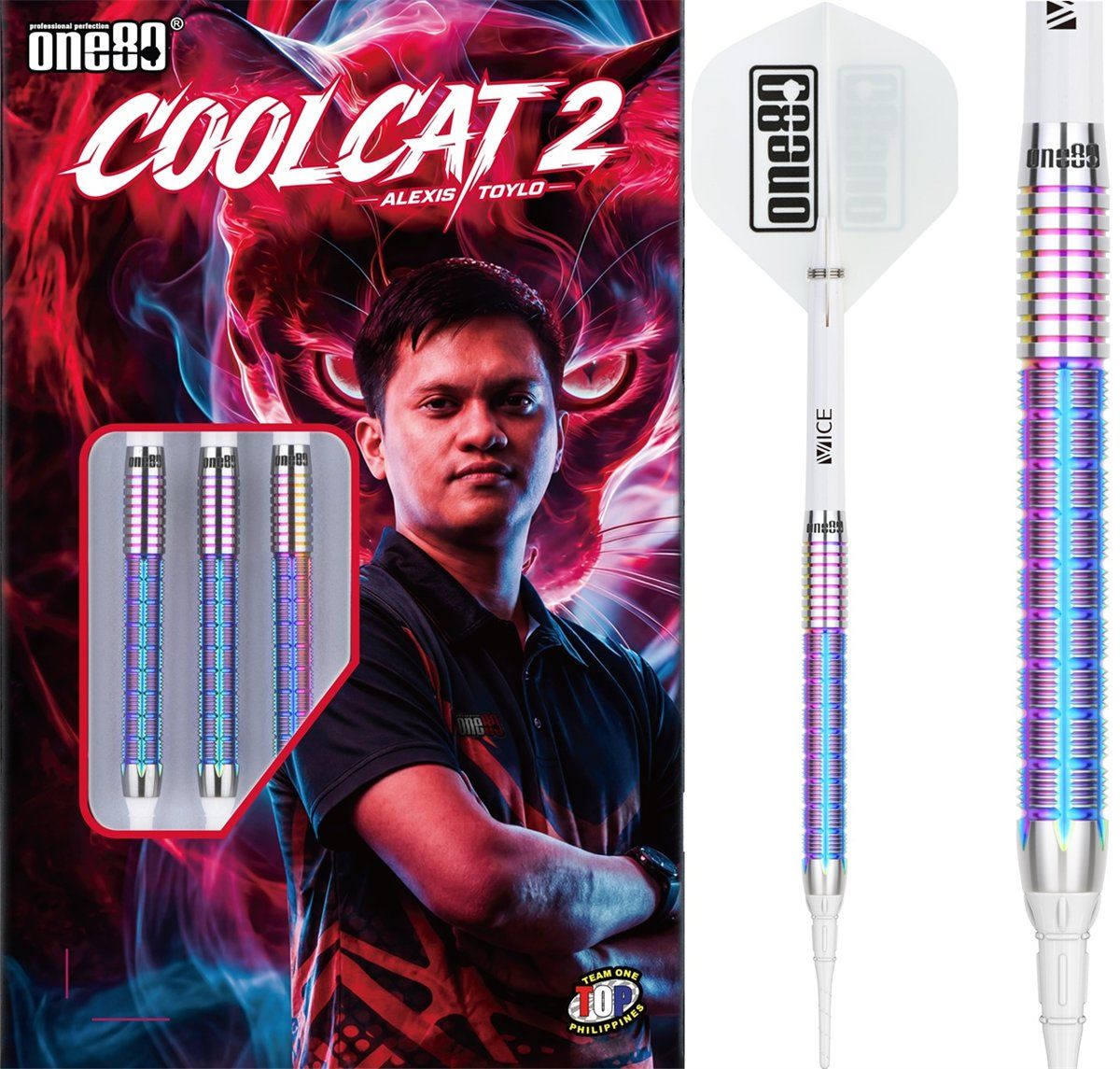 ONE80 Alexis Toylo Signature V2 90% Softdarts 22 Gramm Softdarts