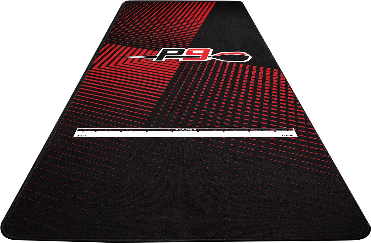 B-Ware Retour P9 Darts Carpet Finish Dart Matte 67x300cm mit Oche  Dart Schutzmatte