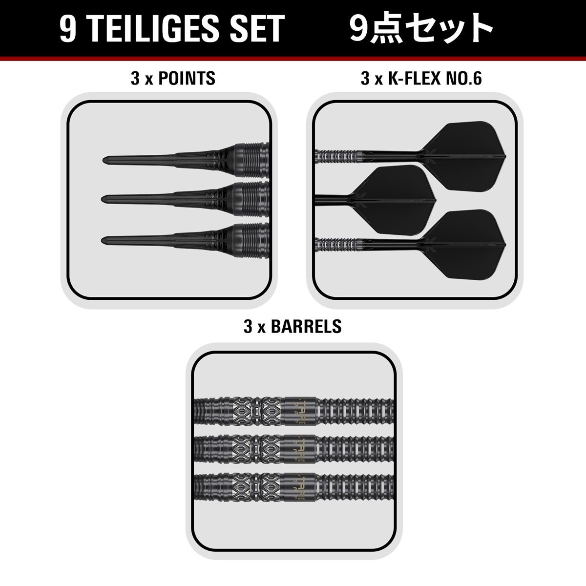 Target Black Marque Creed 90% 2BA Softdarts 21,5 Gramm Softdarts