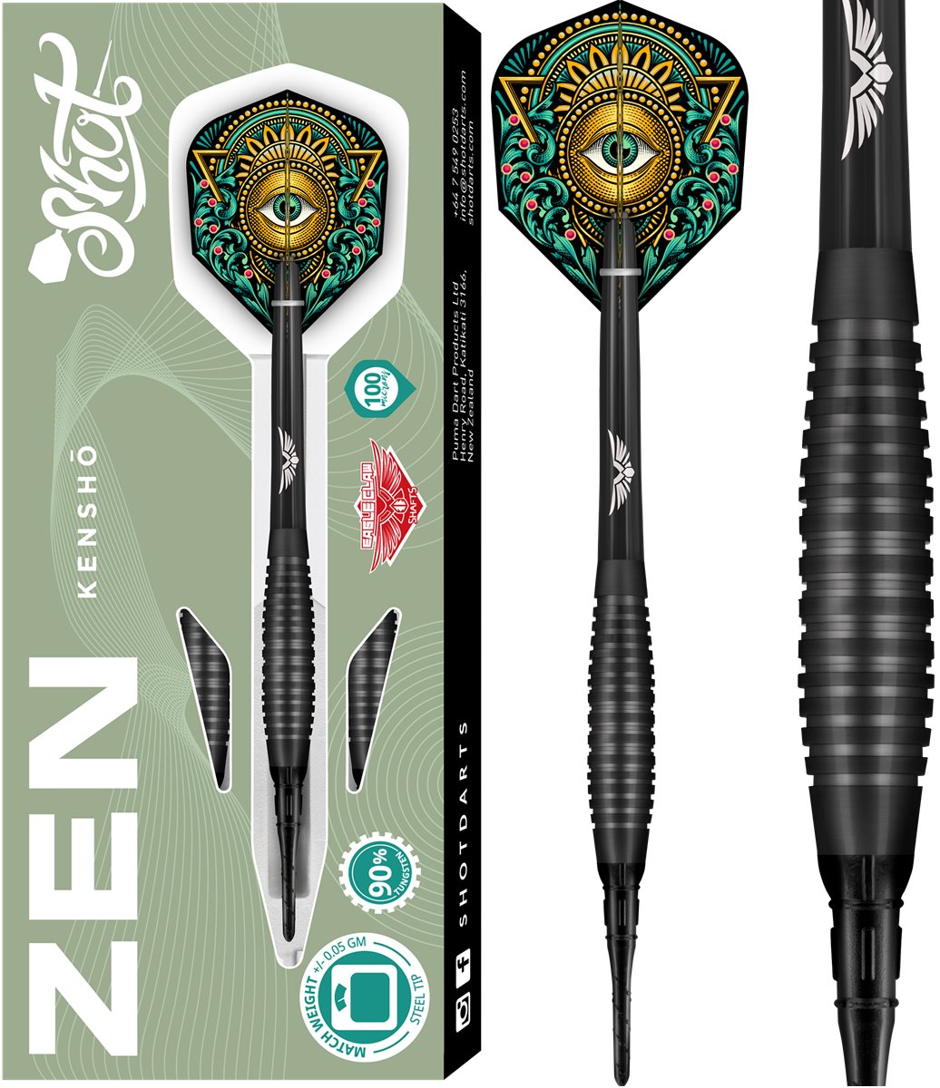 SHOT! Zen Kensho 90% Softdarts 18/20 Gramm Softdarts