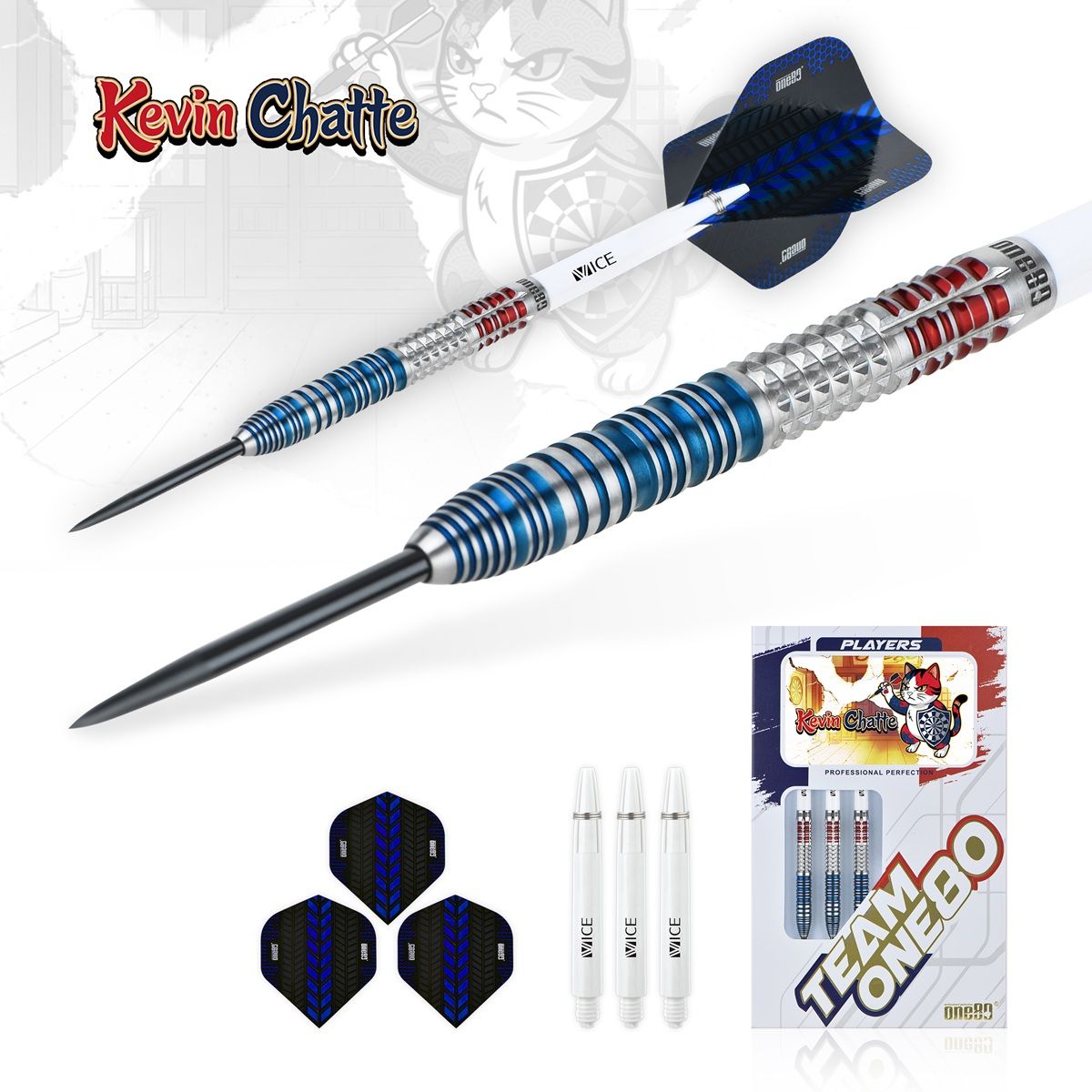 ONE80 Kevin Chatte 90% Steeldarts 22 Gramm Steeldarts