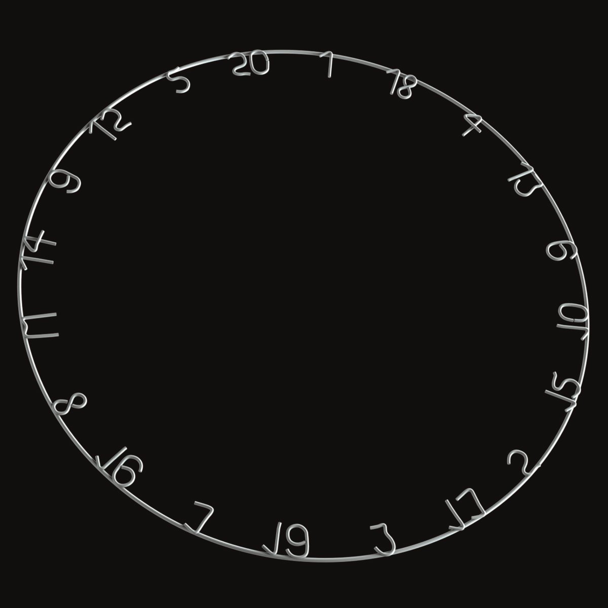 Dartfieber Board Zahlenring Zubehör Dartboard DA51812