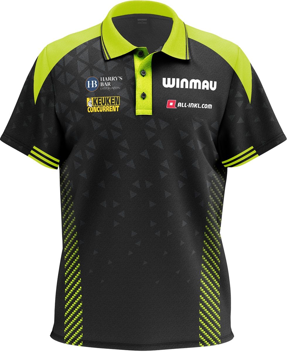 Winmau Dart Shirt Michael van Gerwen Stage Polo 2025 Shirts