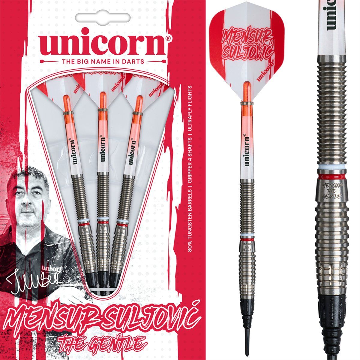 Unicorn Mensur Suljovic 80% Softdarts 18/20 Gram Softdarts