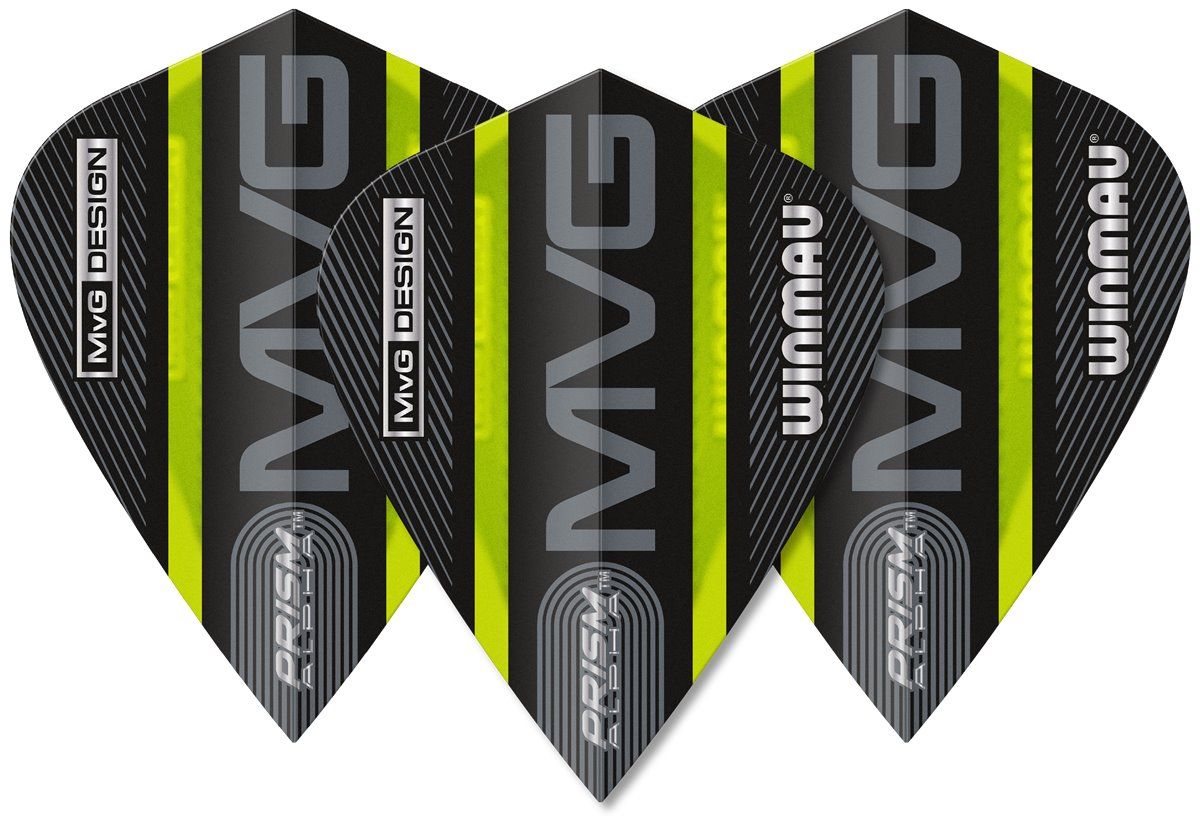 Winmau Prism Alpha extra spesse MvG Michael van Gerwen 2024 aletta per freccette Kite Flights