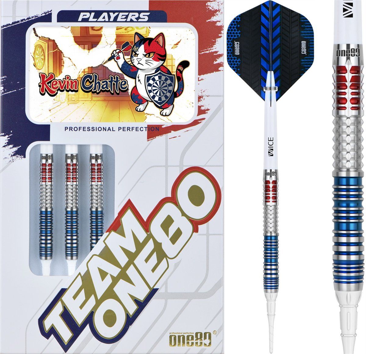 ONE80 Kevin Chatte 90% Softdarts 18 Gramm Softdarts