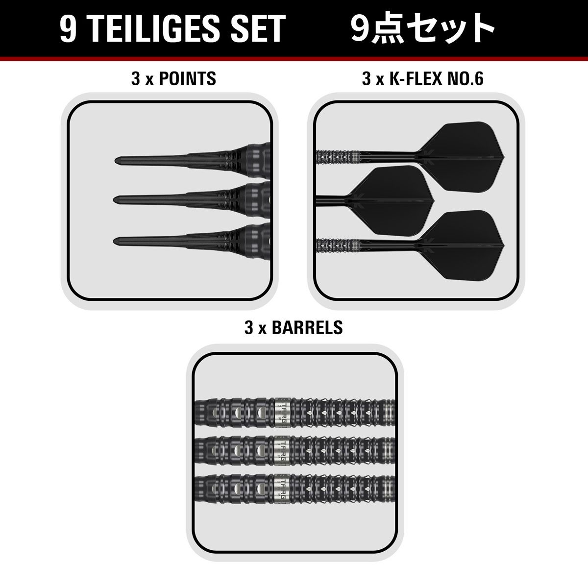 Target Black Marque Eclipse 90% 2BA Softdarts 21 Gramm Softdarts