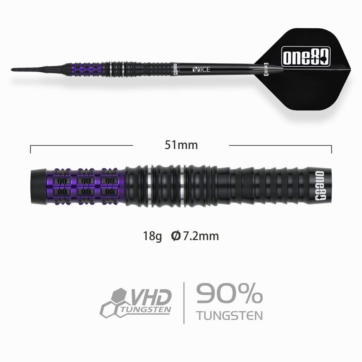 ONE80 Luo Zhuolun Sniper 90% Softdarts 18 Gramm Softdarts