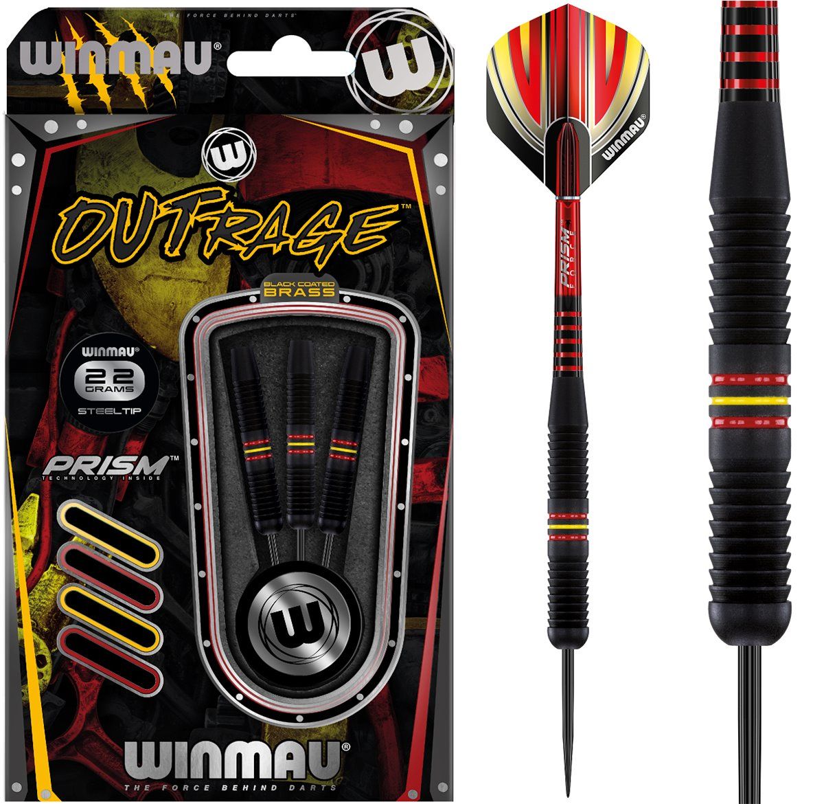 Winmau Steeldarts Outrage 20, 22 Gramm Steeldarts
