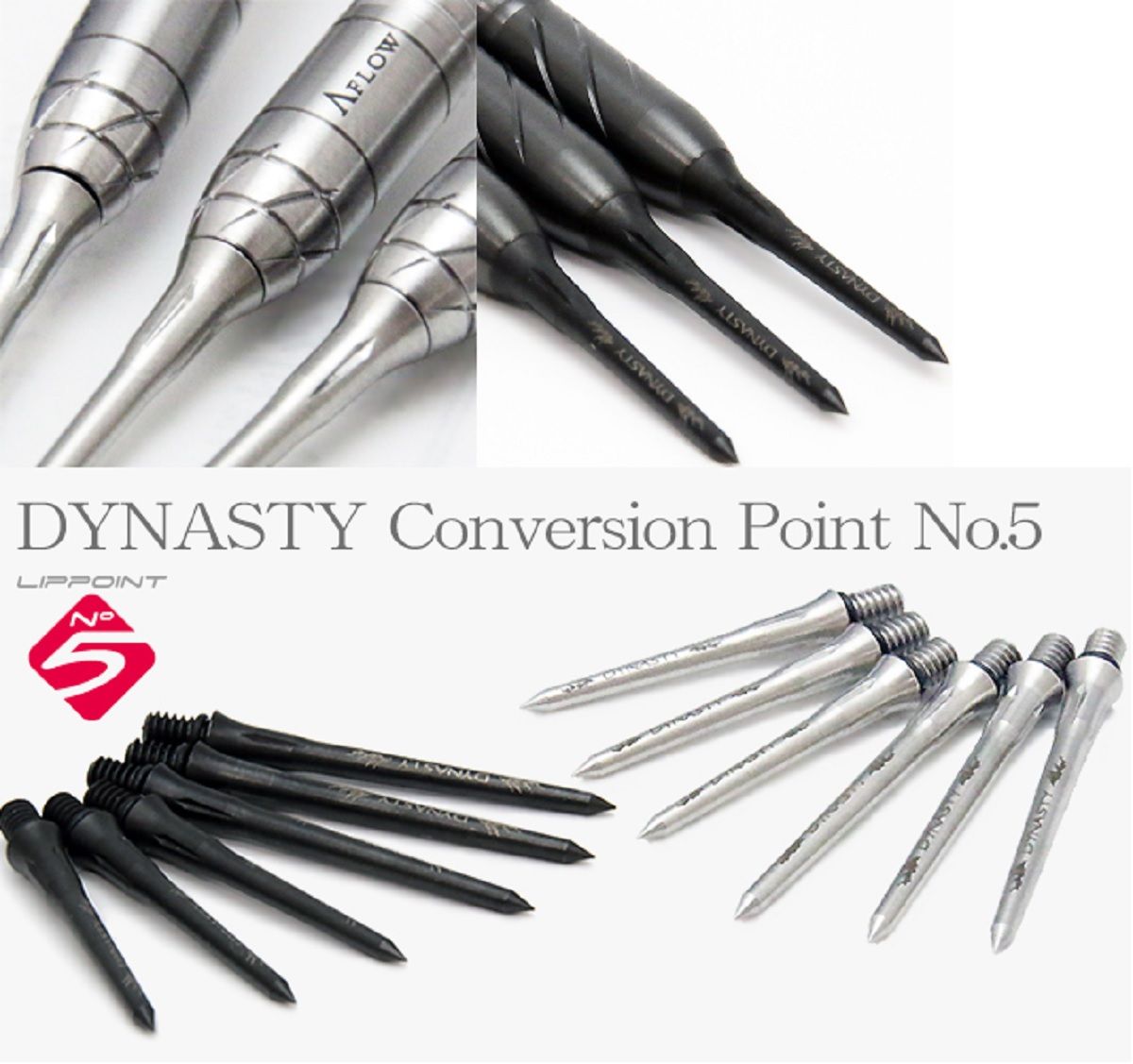 Dynasty Change Tips Conversion Points 25/30 mm 2BA & No.5 Schraubspitzen Tips
