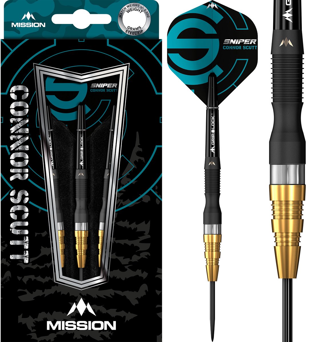 Mission Connor Scutt Sniper 95% Steeldarts 22/24 Gramm Steeldarts
