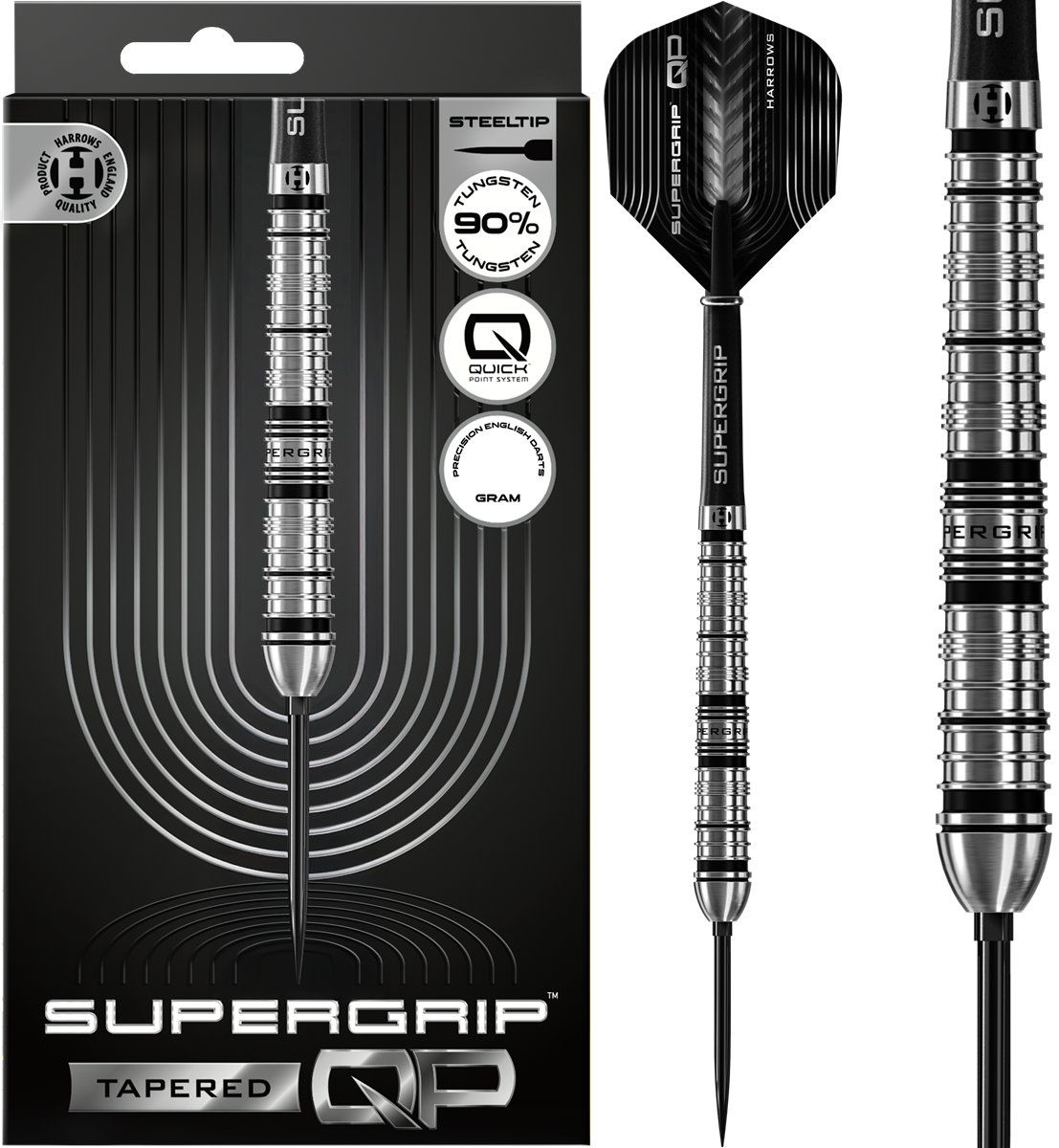 Harrows Supergrip QP Tapered 90% Steeldarts 22/23/24/26/28/30 Gram Steeldarts