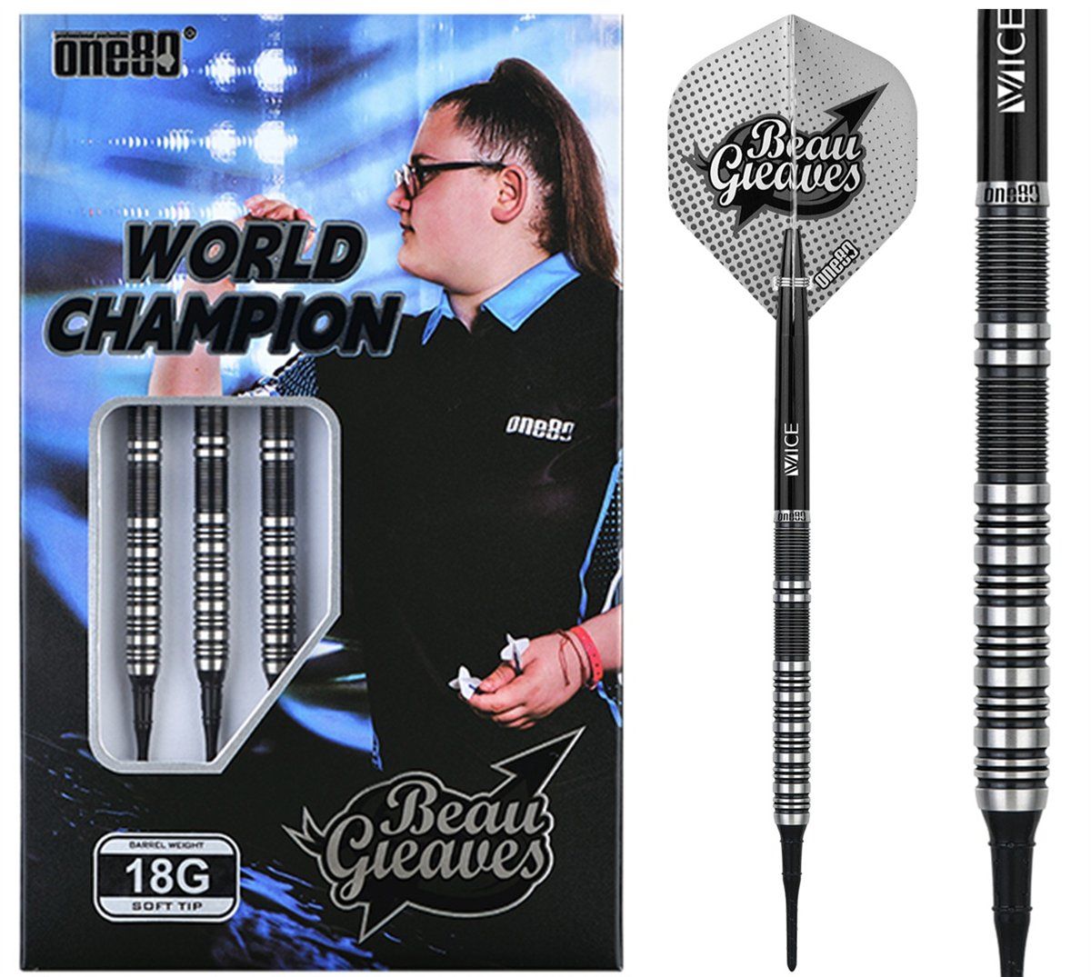 One80 Beau Greaves HD Signature Softdarts 18/20 Gram Softdarts