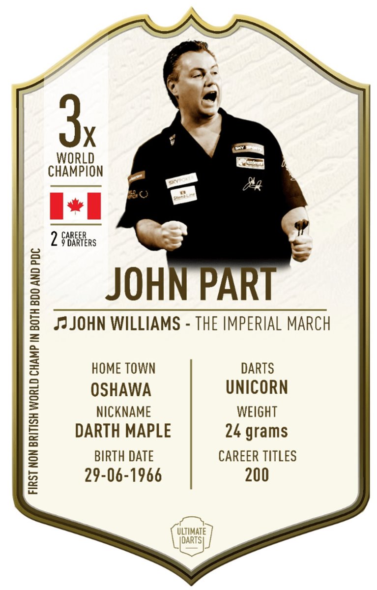 Ultimate Card Immortals John Part Dart Karte 37 x 25 cm Fanshop